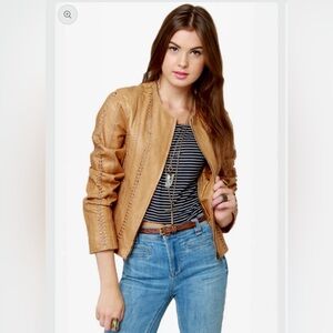 BB Dakota Antonia Buckskin Leather Jacket size S